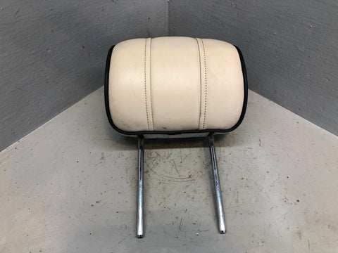 Range Rover L322 Rear Headrest in Ivory with Black Piping Near Side 2006 to 2009