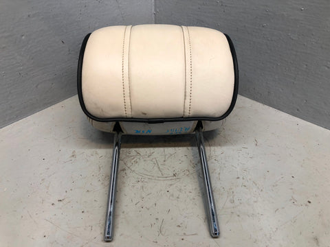 Range Rover L322 Rear Headrest in Ivory with Black Piping Near Side 2006 to 2009