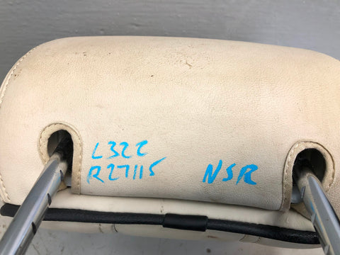 Range Rover L322 Rear Headrest in Ivory with Black Piping Near Side 2006 to 2009