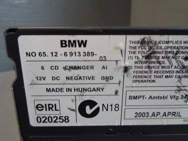 Range Rover L322 CD Changer 65.12-6 913 389 6 Disc 2002