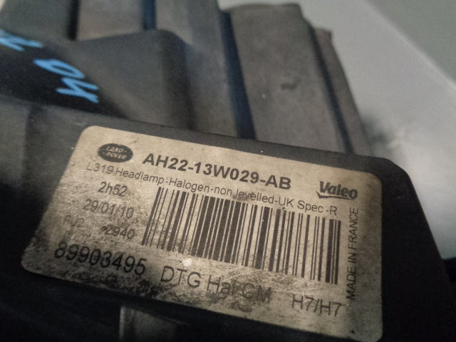 Discovery 4 Headlight Off Side Halogen Right AH22-13W029-AB