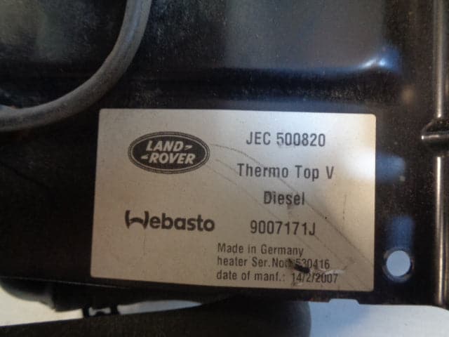 Webasto Diesel Heater JEC500820 Land Rover Discovery 3 Range