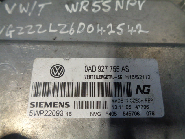Volkswagen VW Touareg 7L Transfer Gearbox ECU Manual 0AD 927