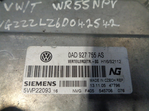 Volkswagen VW Touareg 7L Transfer Gearbox ECU Manual 0AD 927