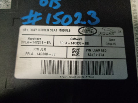 Range Rover L405 Driver Seat Control Module Off Side Front DPLA-14C249-BA