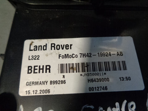 Range Rover Heater Blower Motor Rear L322 Air Con
