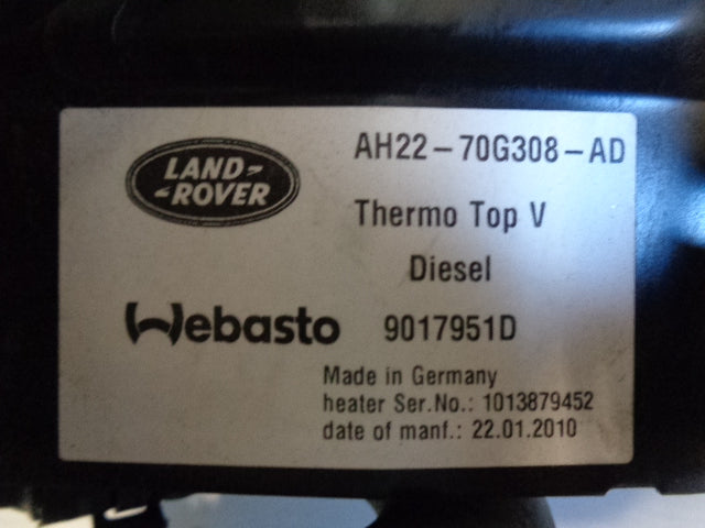 Discovery 4 Webasto Diesel Pre-Heater Range Sport 3.0 TDV6