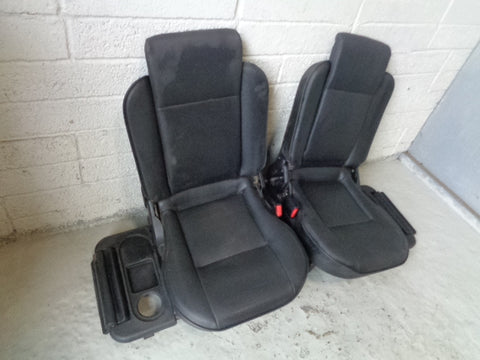 Discovery 2 Dickie Seats Pair Black Leather 3rd Row Land Rover 1998 to 2004