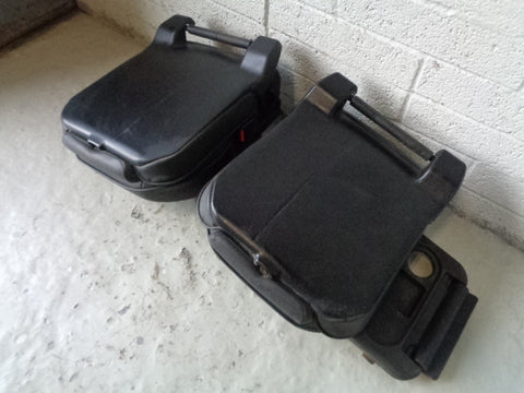 Discovery 2 Dickie Seats Pair Black Leather 3rd Row Land Rover 1998 to 2004