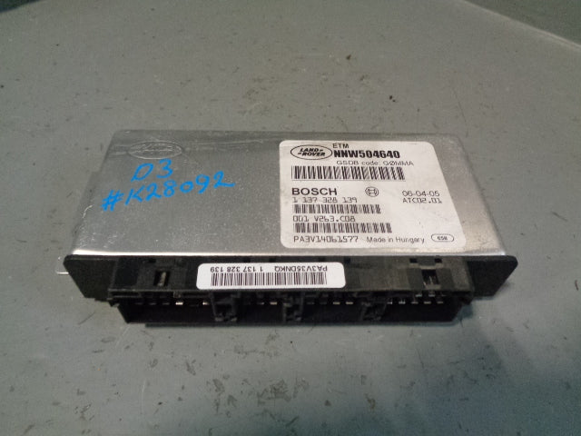 Discovery 3 Rear Diff Differential Locking Module ECU NNW504640 Land R ...