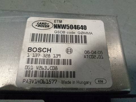 Discovery 3 Rear Diff Differential Locking Module ECU NNW504640 Land R ...