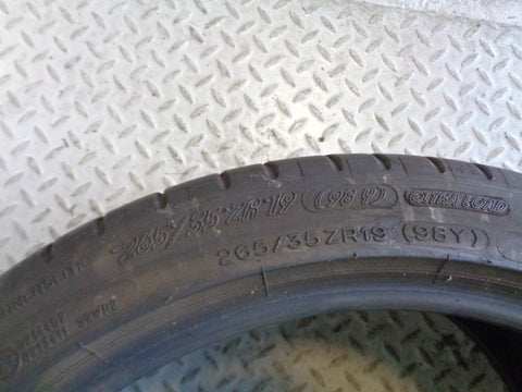 Michelin Pilot Super Sport Part Worn Tyre 265/35ZR19 265 35 19 7mm Tread L1113A