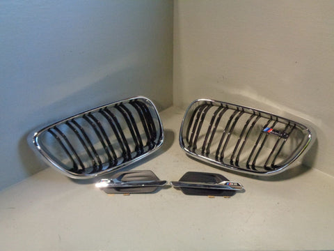 BMW M2 2 Series F87 Kidney Grilles and Wing Vents Chrome Black 2016 to 2021