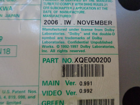 Range Rover Sport DVD Multi Changer Player 6 Disc L320 XQE000200 2005 to 2009