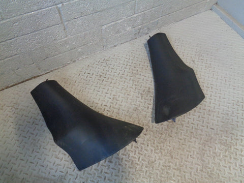Range Rover L322 Rear Seat End Trims Black Leather Pair of 2002 to 2006