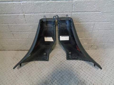 Range Rover L322 Rear Seat End Trims Black Leather Pair of 2002 to 2006