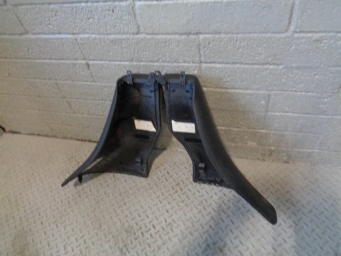 Range Rover L322 Rear Seat End Trims Black Leather Pair of 2002 to 2006