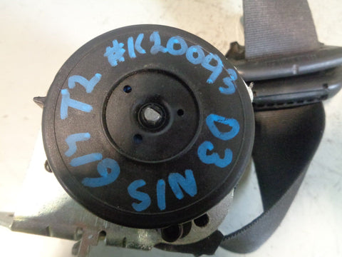 Discovery 3 Seat Belt 3rd Row Near Side Rear in Black Type 2 2004 to 2007