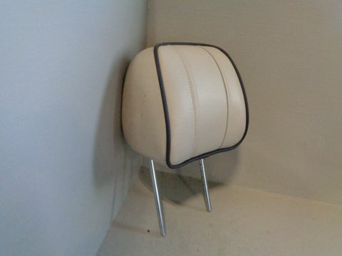 Range Rover L322 Rear Headrest in Ivory with Black Piping Near Side 2009 to 2013