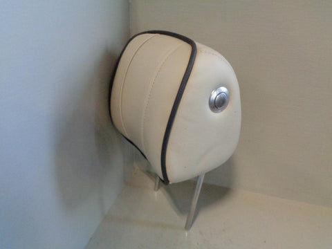 Range Rover L322 Rear Headrest in Ivory with Black Piping Near Side 2009 to 2013