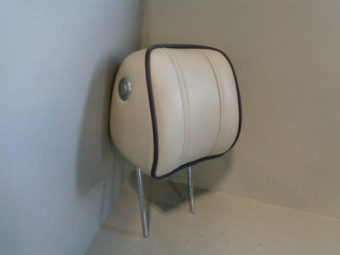 Range Rover L322 Rear Headrest in Ivory with Black Piping Off Side 2009 to 2013