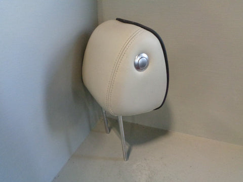 Range Rover L322 Rear Headrest in Ivory with Black Piping Off Side 2009 to 2013