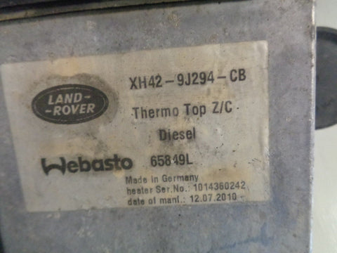 Range Rover L322 Webasto Water Heater Pre-Heater XH42-9J294-CB 2006 to 2013